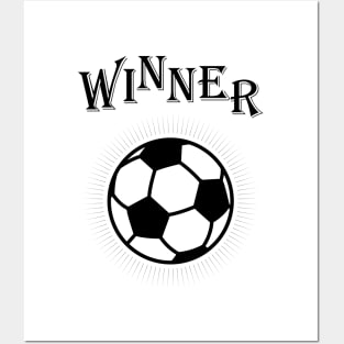 Soccer Winner Goal Champion Soccer Ball Football Posters and Art